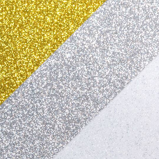 Siser® Glitter Gold, Silver, White Heat Transfer Vinyl Sampler